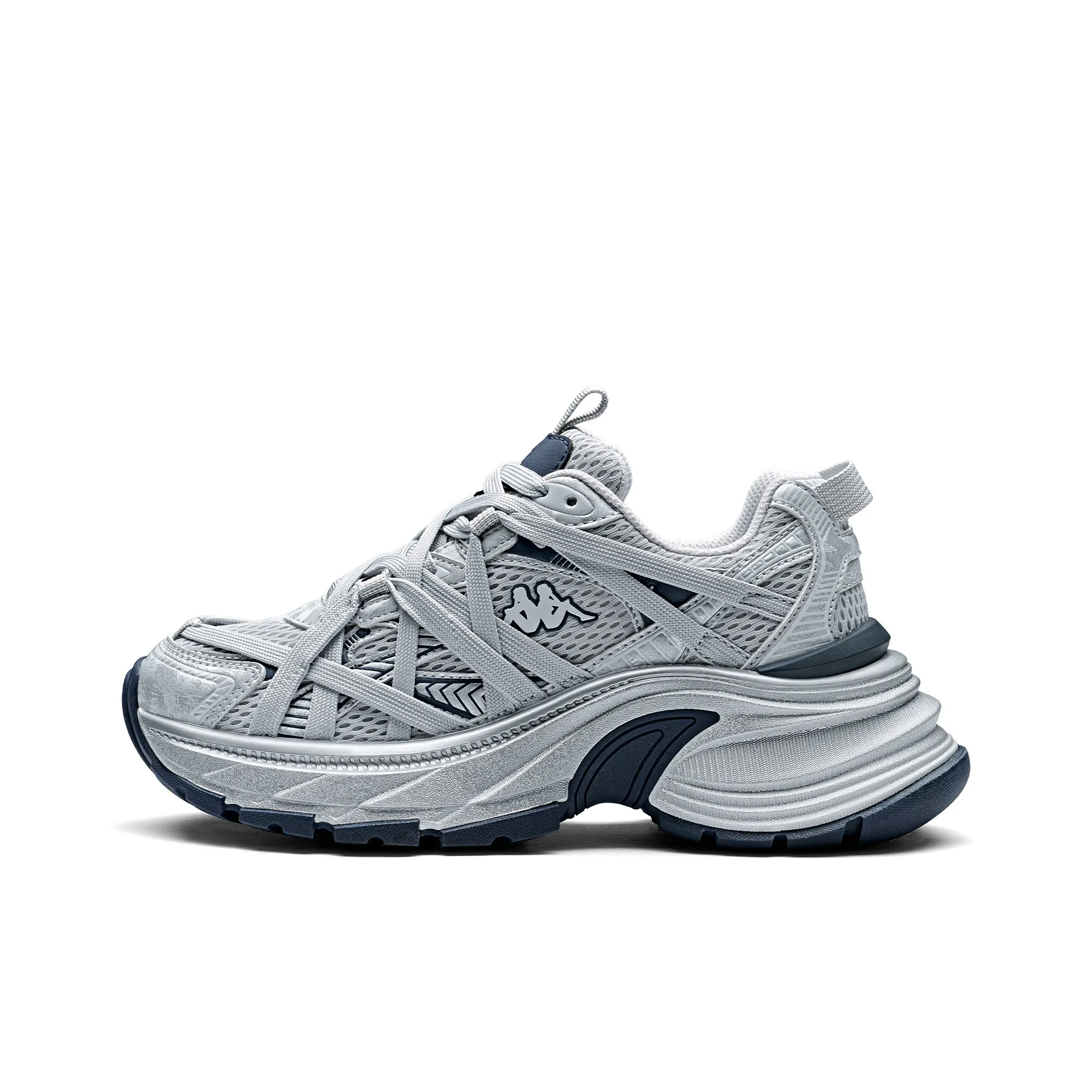 KAPPA Спина к Спине Устойчивые к истиранию Низкие Топ Кроссовки для бега Женские FLOATING Синий Холодный Серый