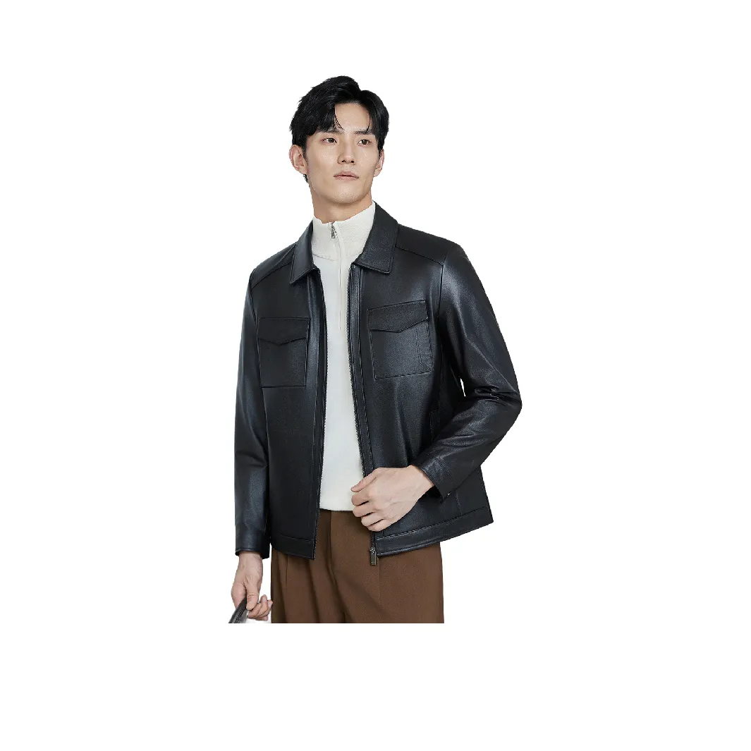 Beast King Натуральная кожа Куртка Одиночная Мужская