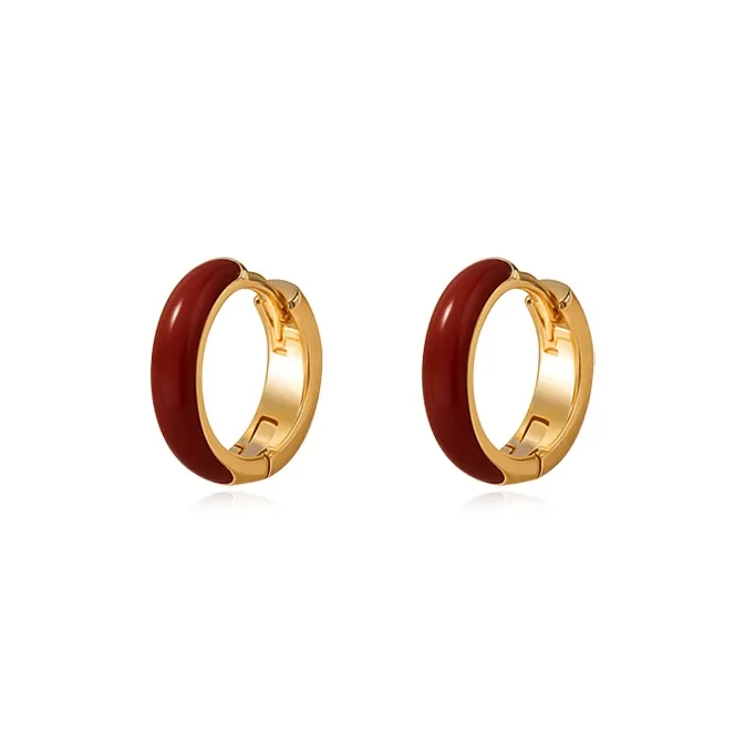 WAW Серьги с золотым покрытием из меди женские