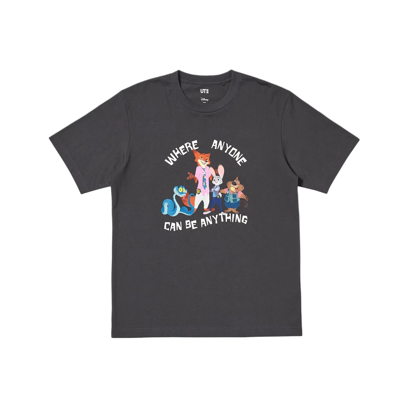 UNIQLO x FENGKUANGDONGWUCHENG LIANMINGKUAN Zootopia Коллаборация FW25 T-рубашка Мужская