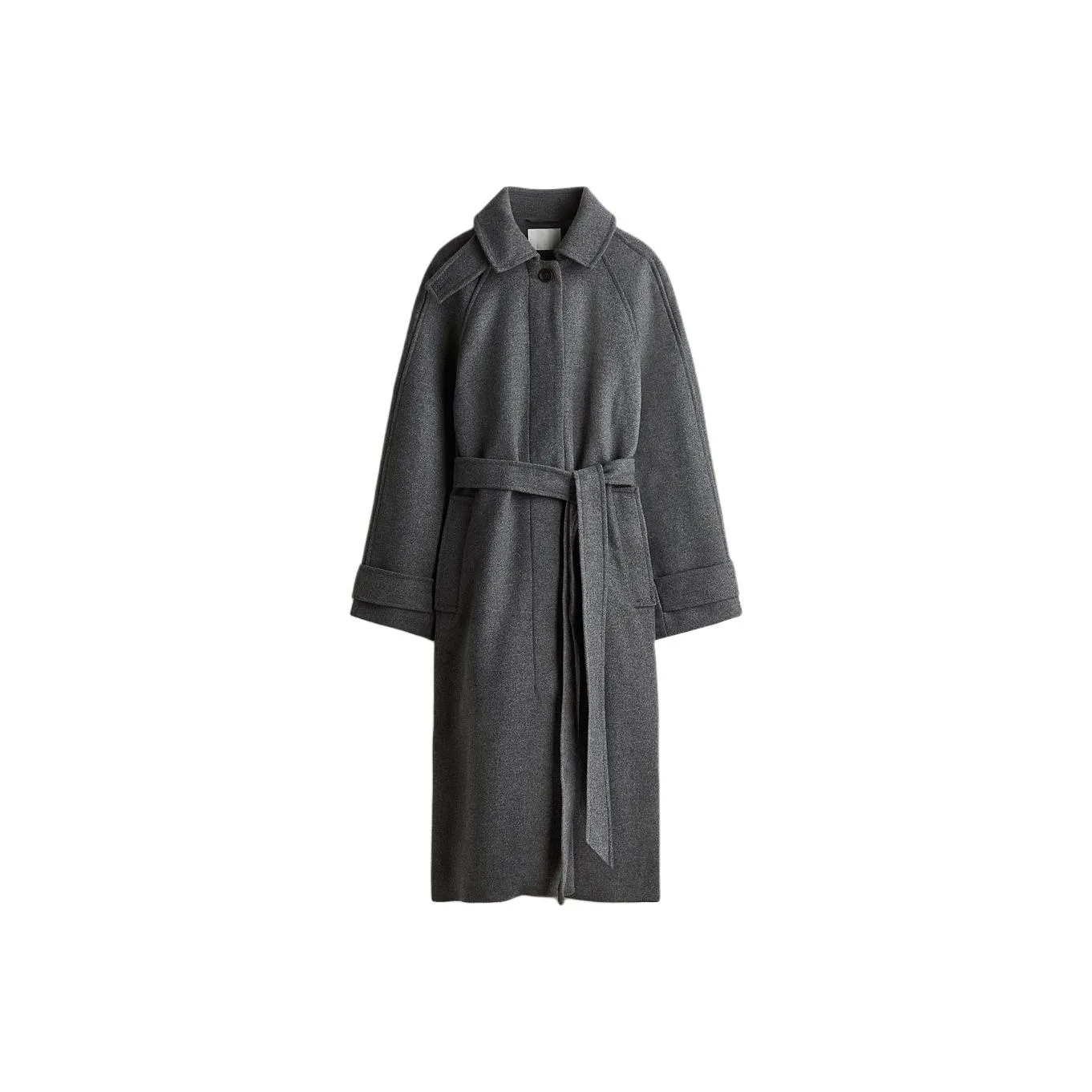 H M Смешанное Темно-Серое Женское Пальто