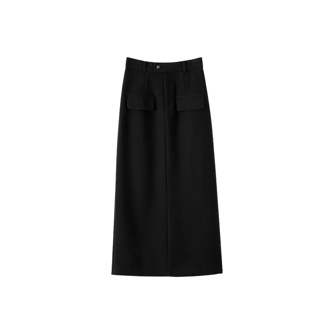 Late White Повседневный Длинный Юбка Женские