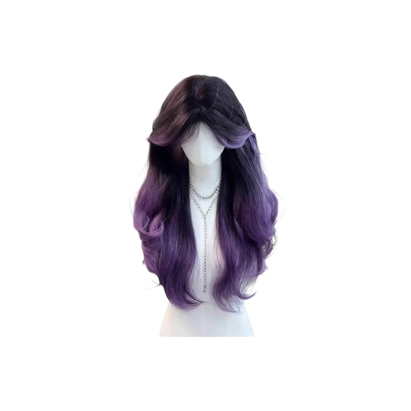 Time Shadow Без сетки для волос Перука с боковой частью и резкой BLUNT длинная кудрявая