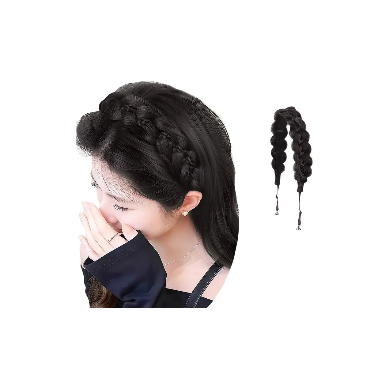 MUYAN Магнитный Наклеенный Нет Ободок Парики Для Женских