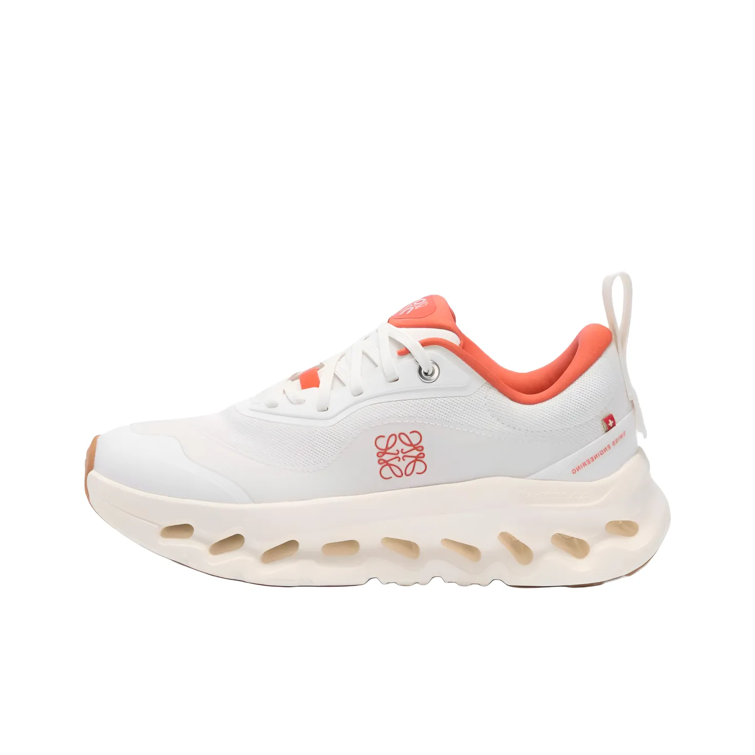 On X LOEWE Casual Shoes Women's Low Top White Orange