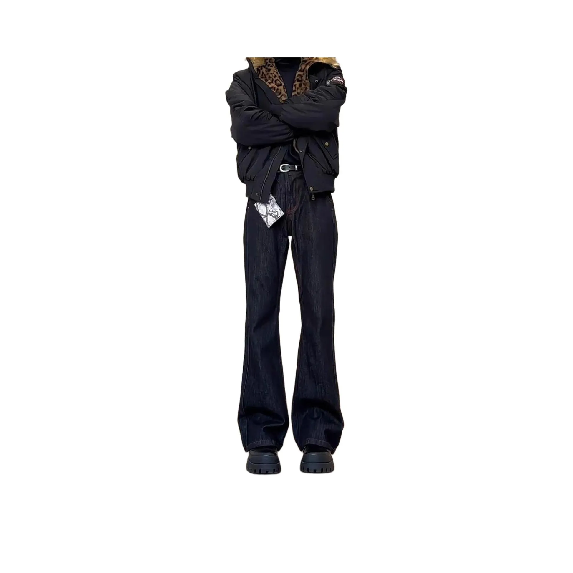 PVPVPV Черные Унисекс Джинсы