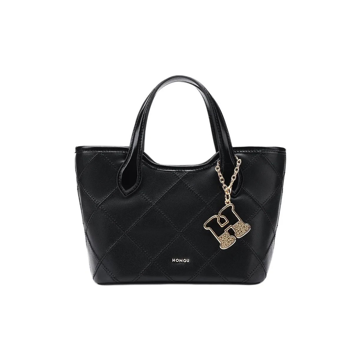 HONGU Сумка из коровьей кожи Спилок Стандартная Женская Коричневая Черная