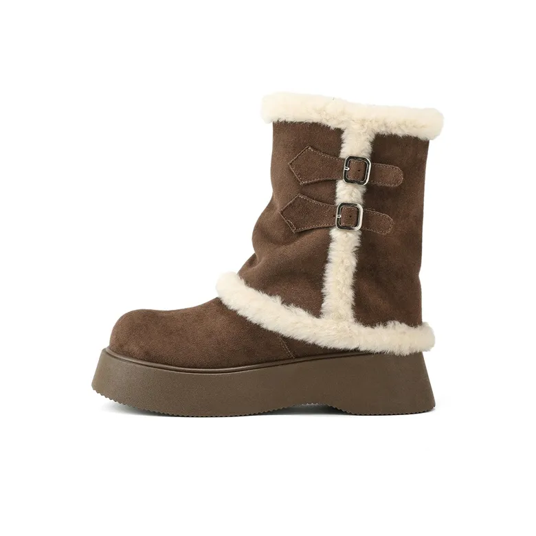 DAPHNE Термический Увеличивающий Высоту Противоскользящие 17 см Снежные Ботинки Женские