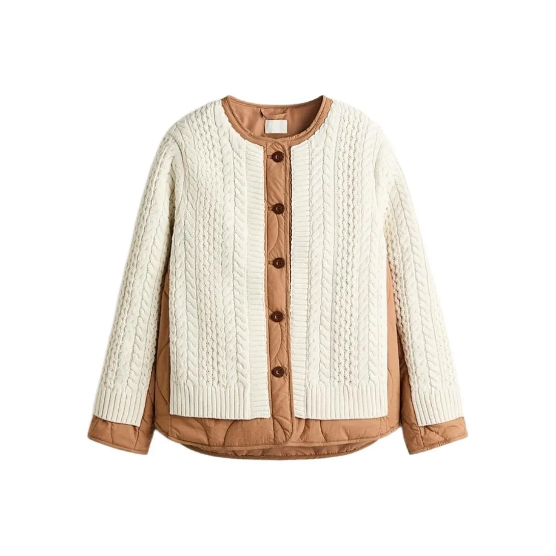 H M Кремовый Бежевый Женские Пуховики