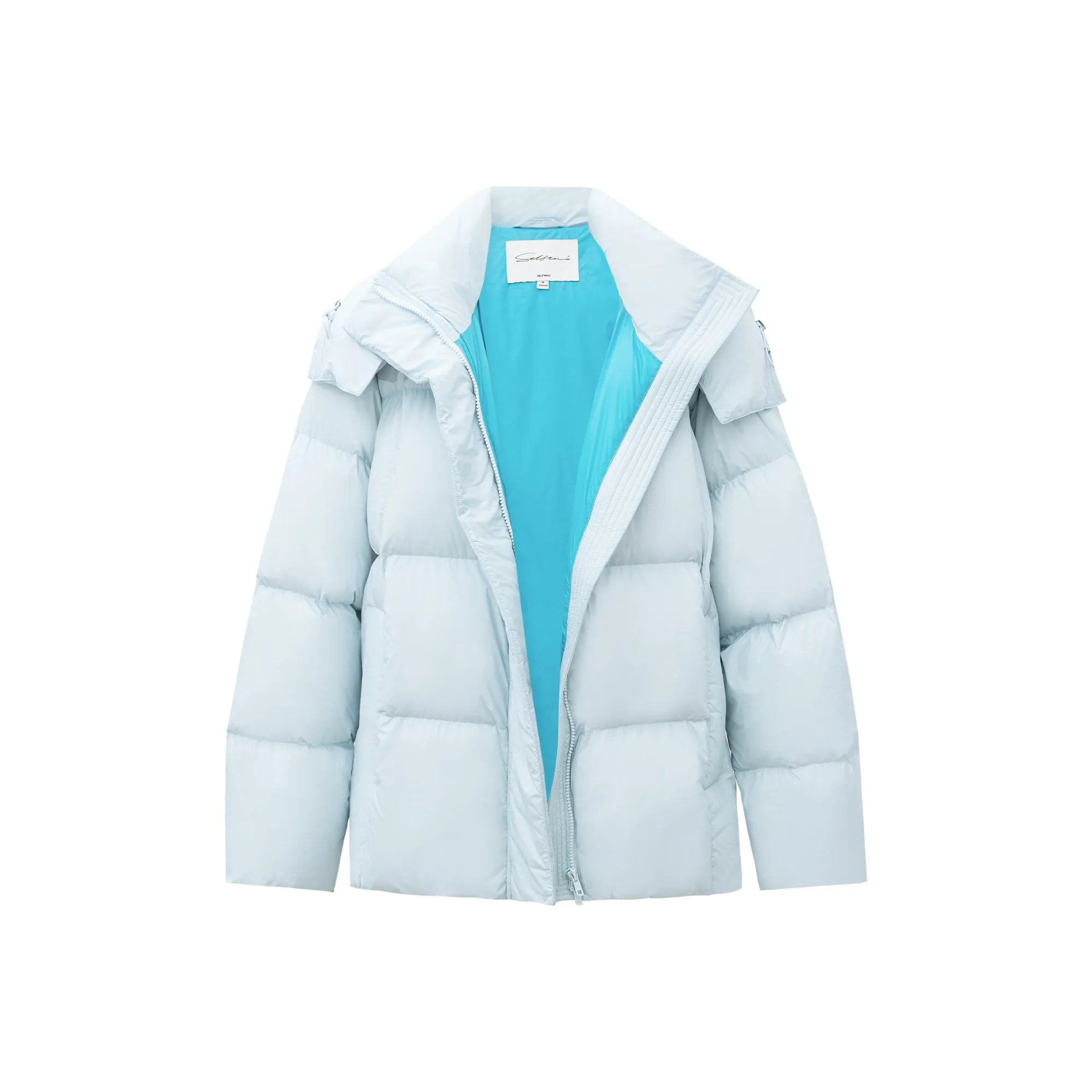 Self Who Небесно-голубой Женский Пуховик