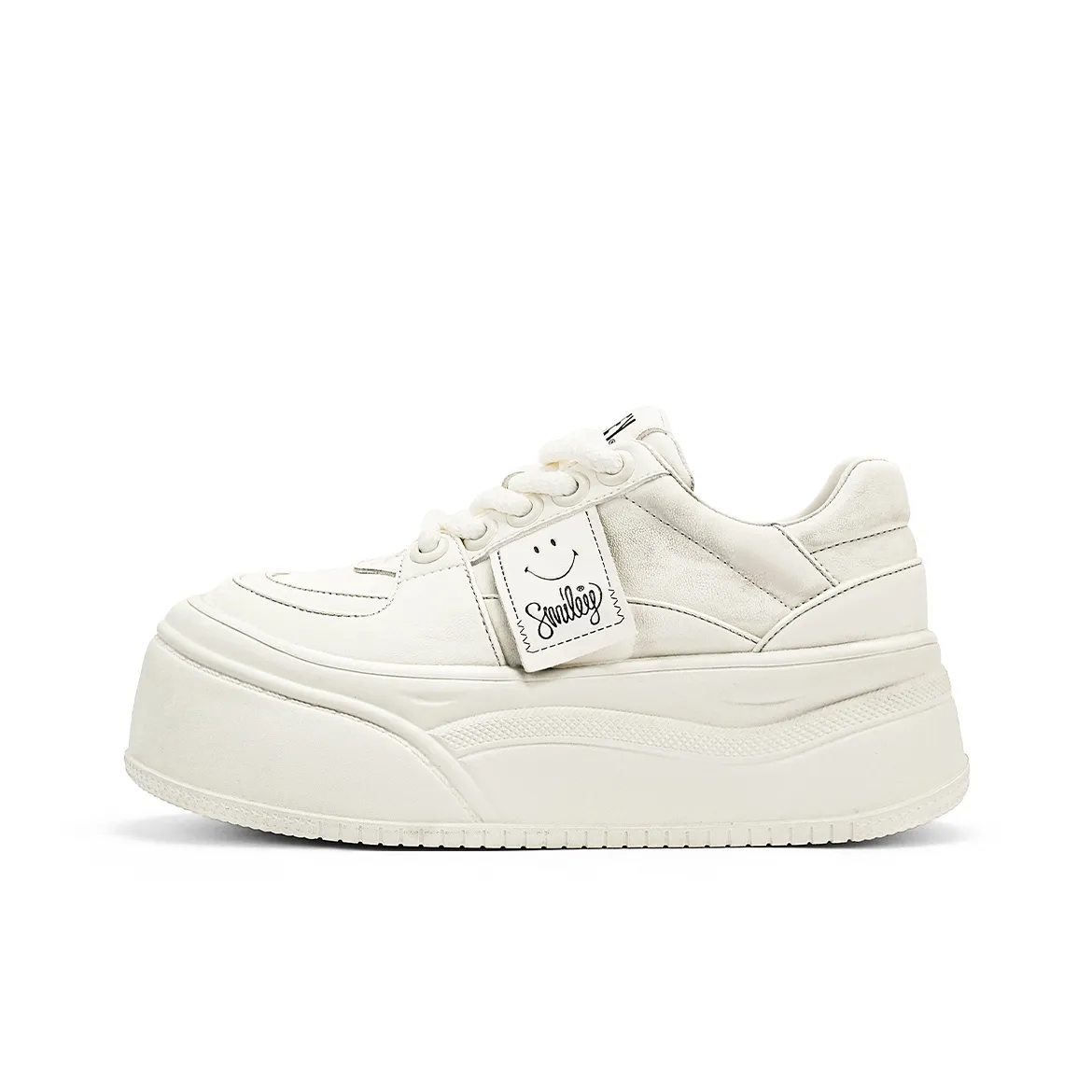 Скайтборд низкие кроссовки SMILEY белые для женщин