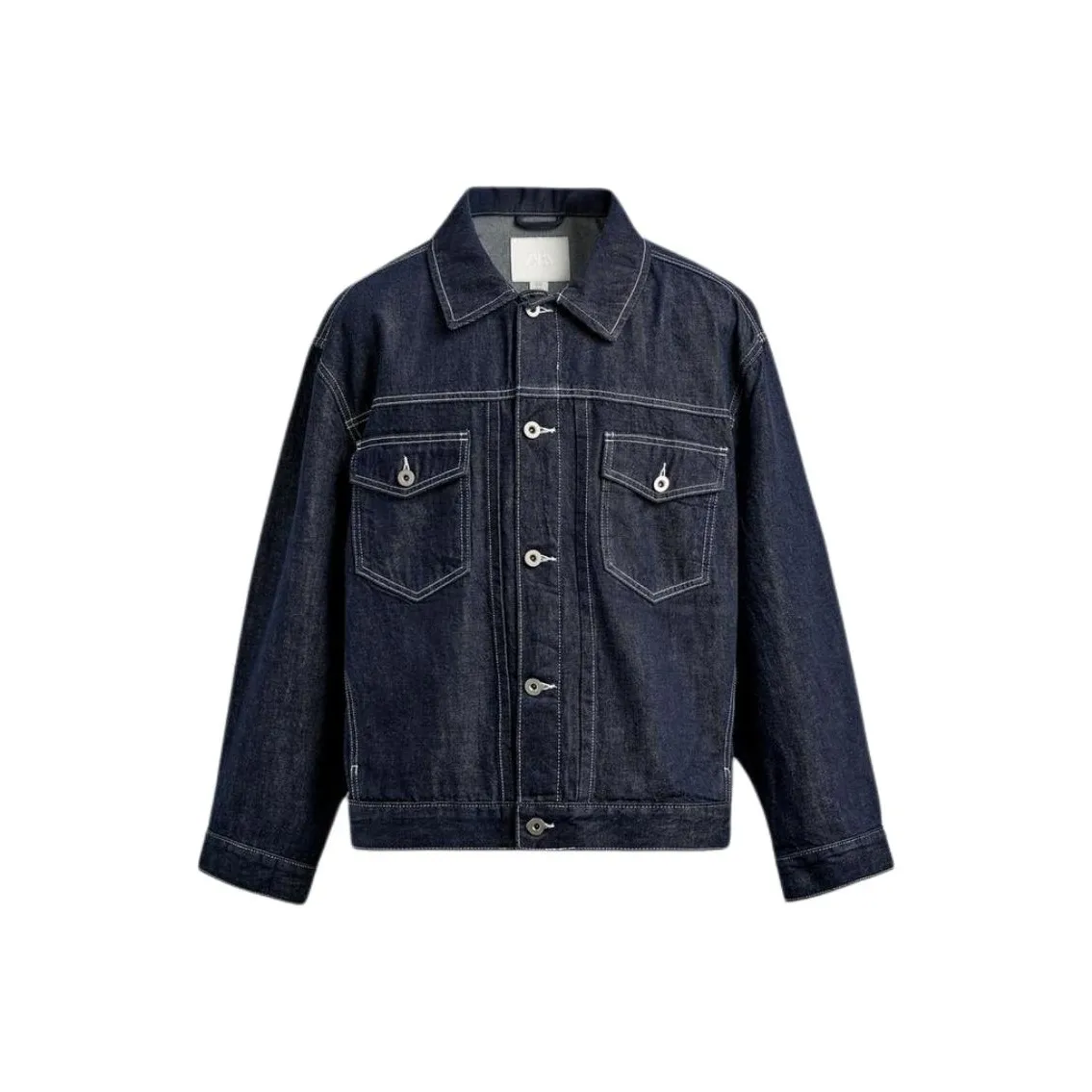 ZARA Collaboration Морской Синий Мужской Джинсовые Куртки