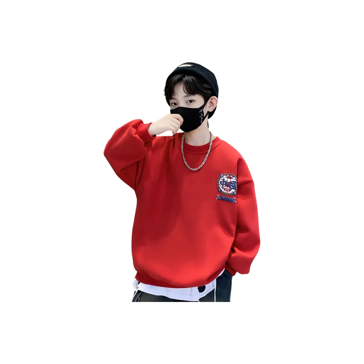 Lanza Повседневный свитшот Зимний Красный Подростки