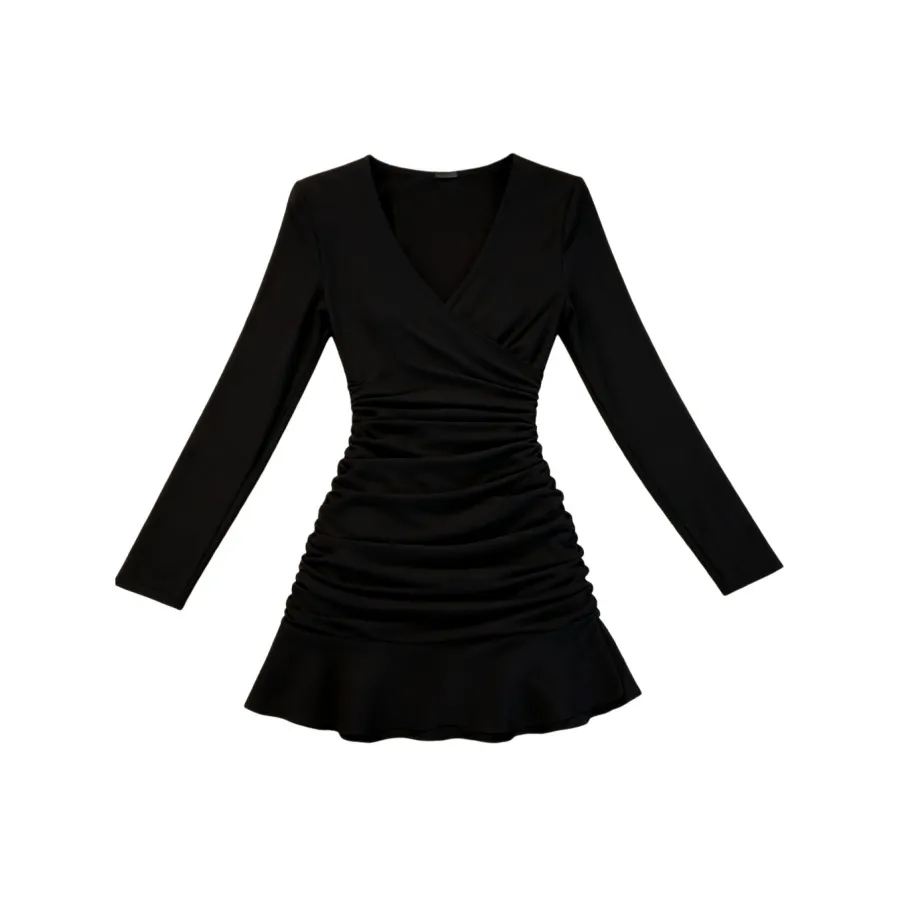 ONEPASS Длинное платье с длинными рукавами женское