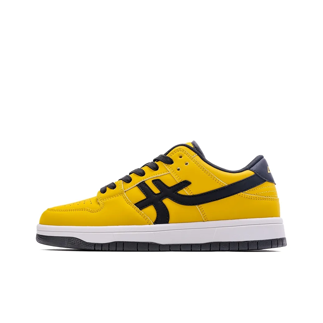 ANBU Износостойкий Легкий Дышащий Без слипания. Низкий Топ Скейтборд Кроссовки Мужские Желтый Черный