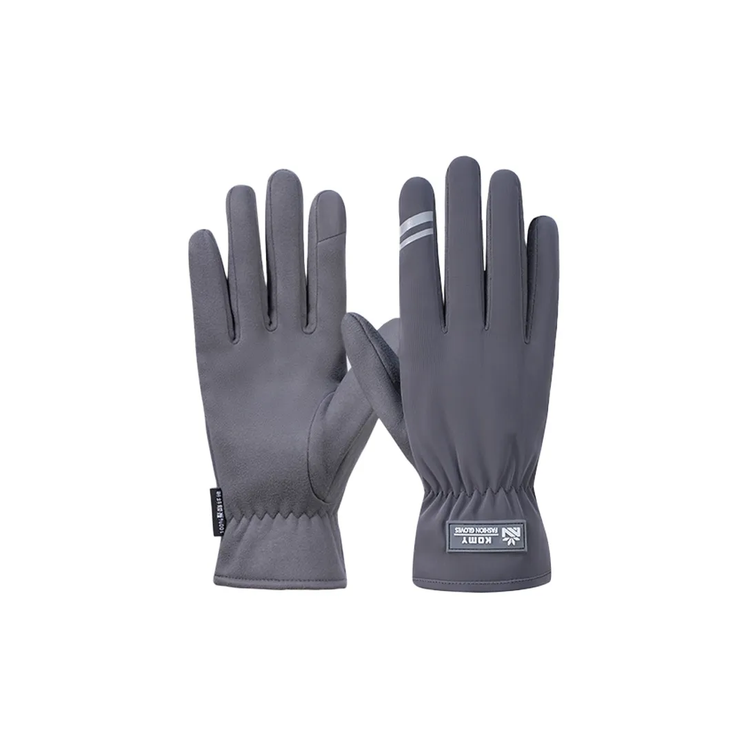 KOMY Полиэстер Перчатки Унисекс Черный Серый