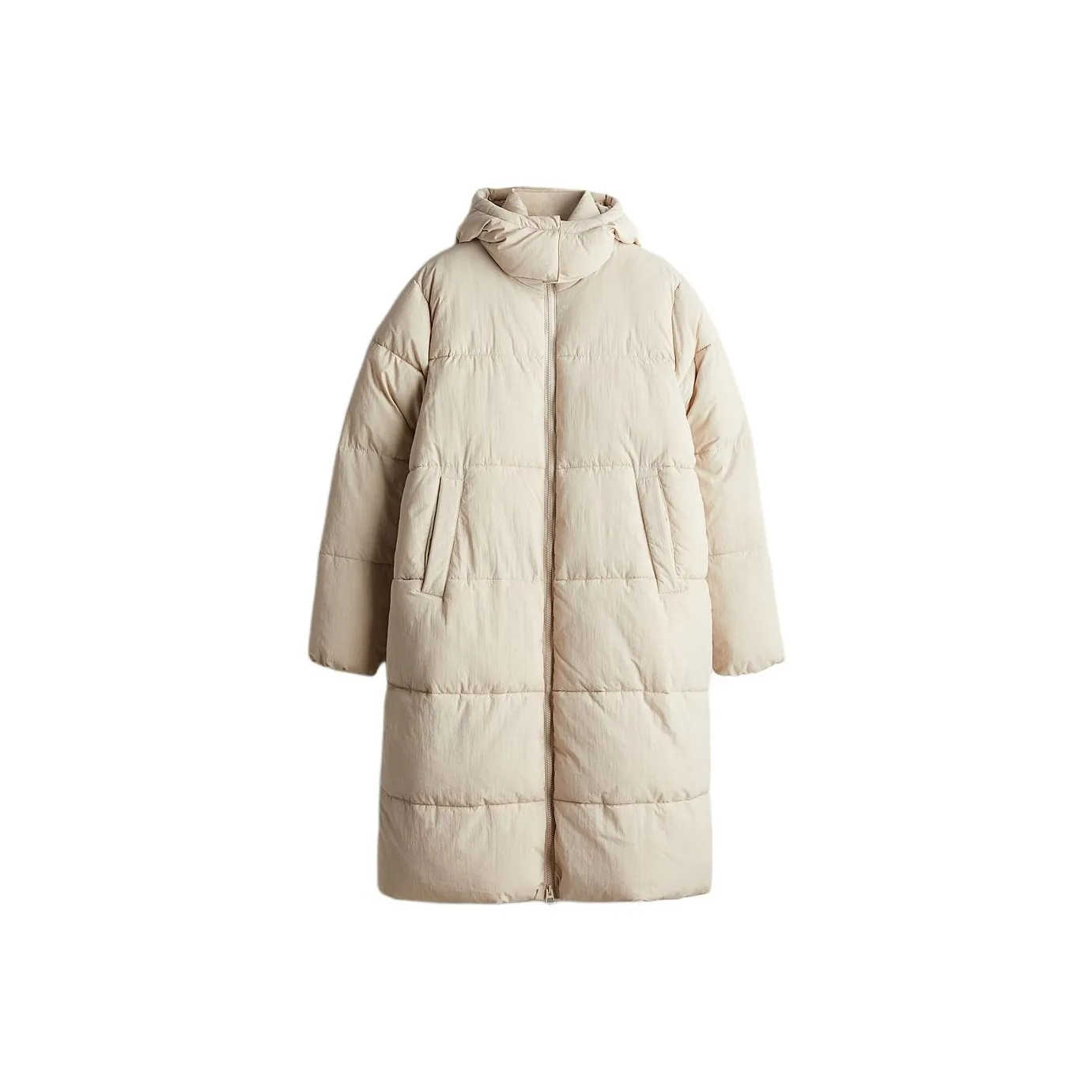H M Light Beige Women's Down Jackets (Пуховики)