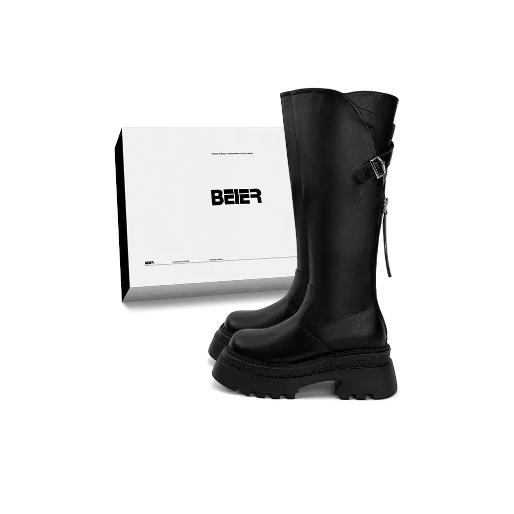 BEIER Высокие сапоги на щиколотку Черные Увеличение высоты на 6 см Женские