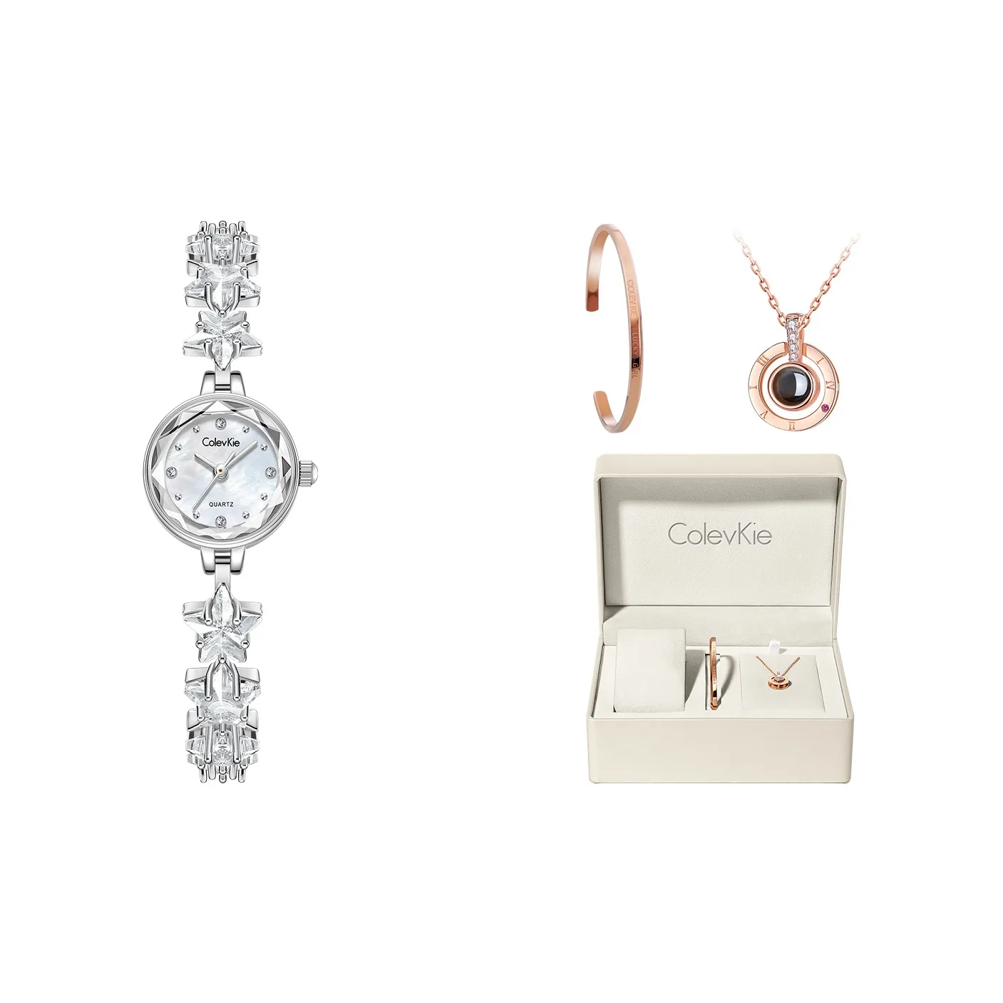 ColevKie Кварцевый механизм Стальной ремешок Часы Женские Жемчужная раковина Циферблат