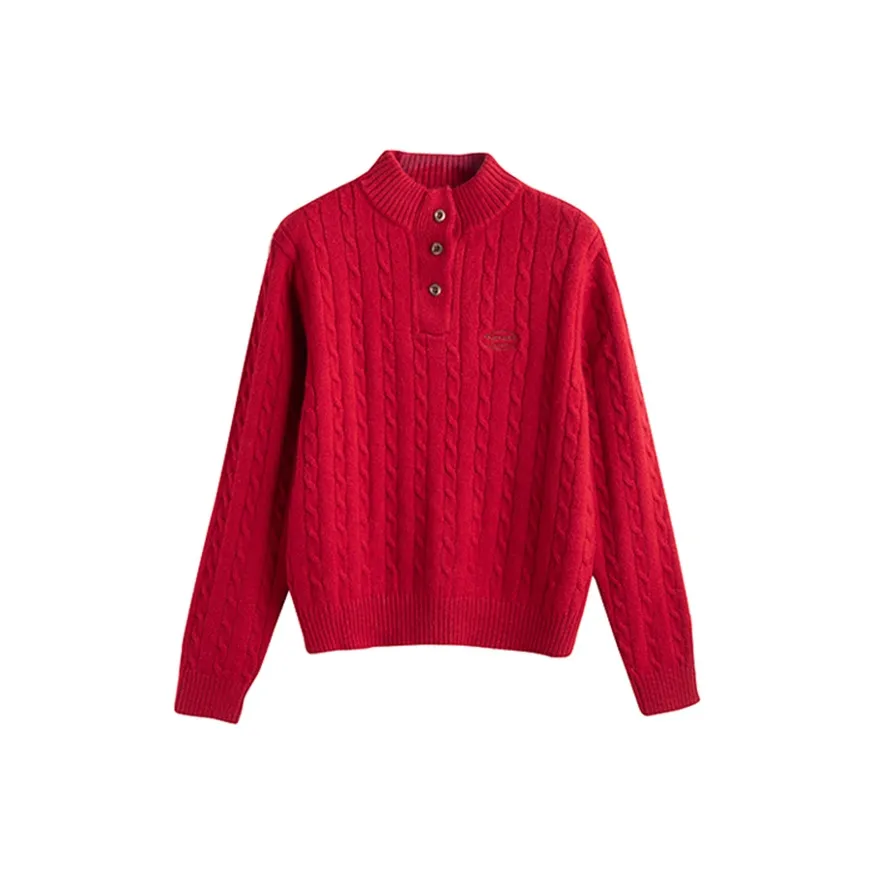 Tonlion Red Женские Свитера