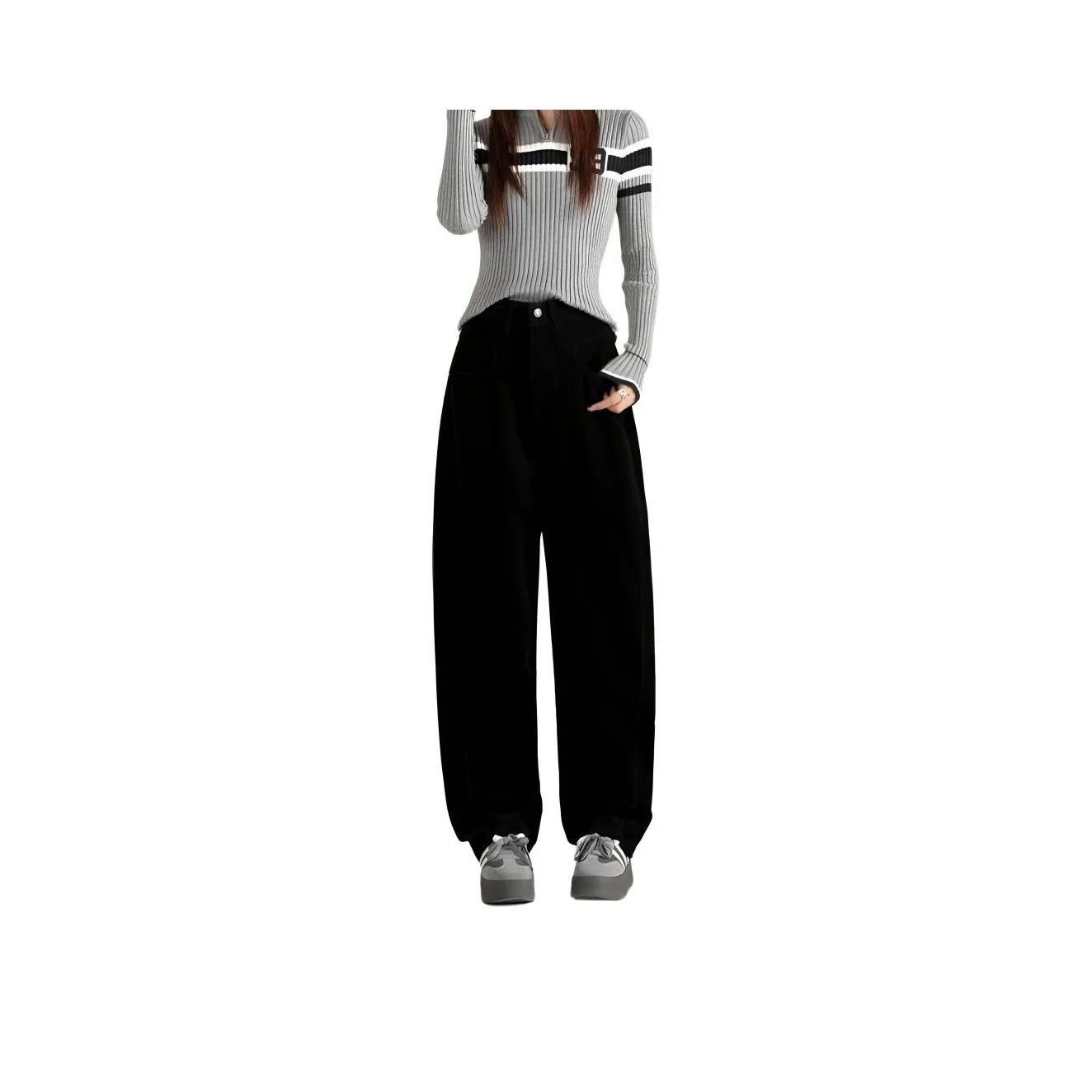 KULAIYA Черные Женские Повседневные Штаны