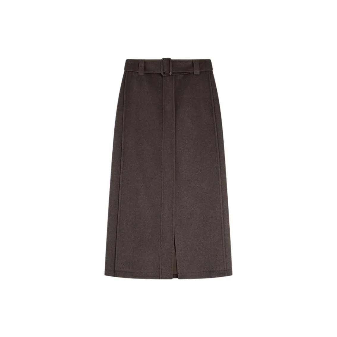 ELLE Темно-коричневая женская повседневная длинная юбка