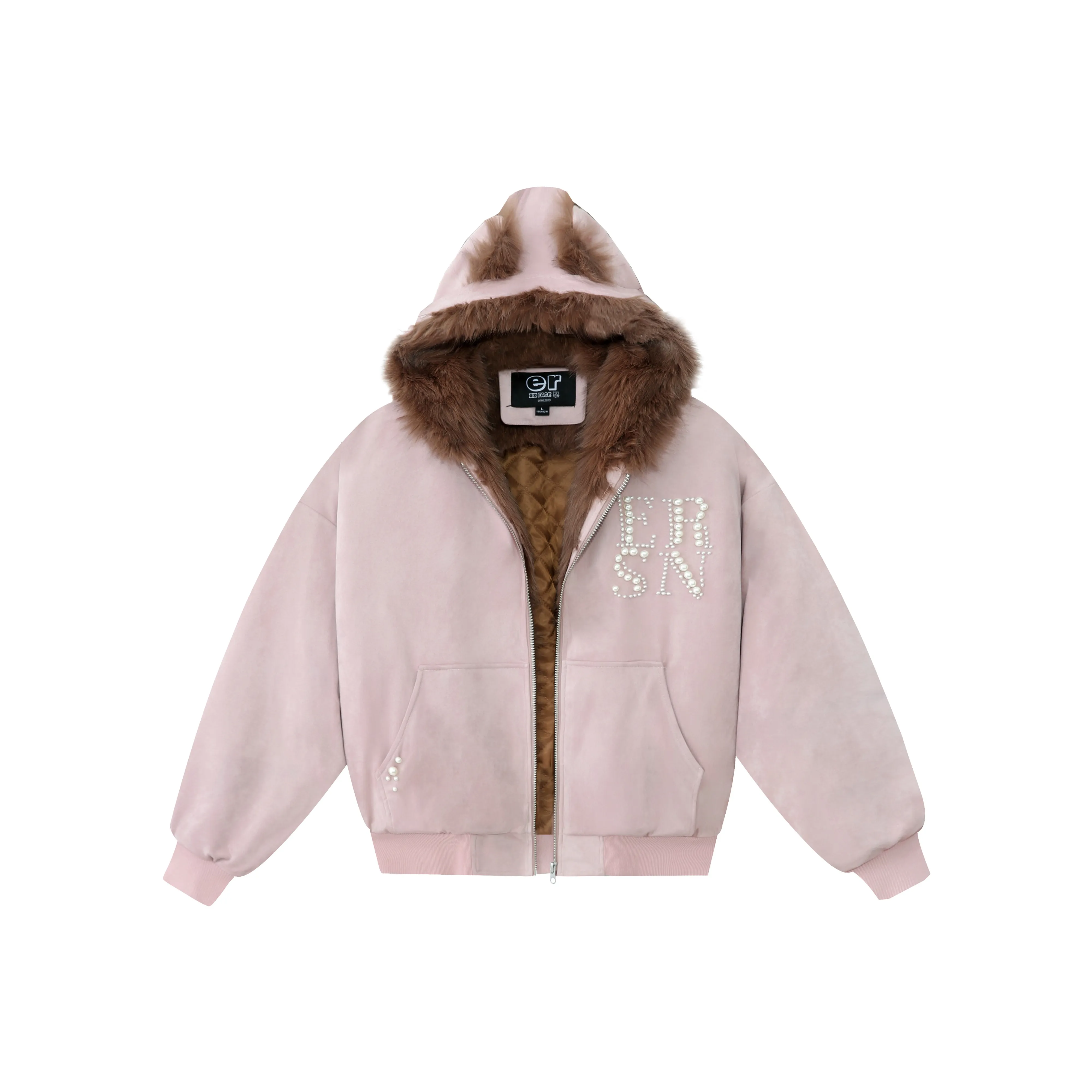 ER Розовый Женский Пуховик