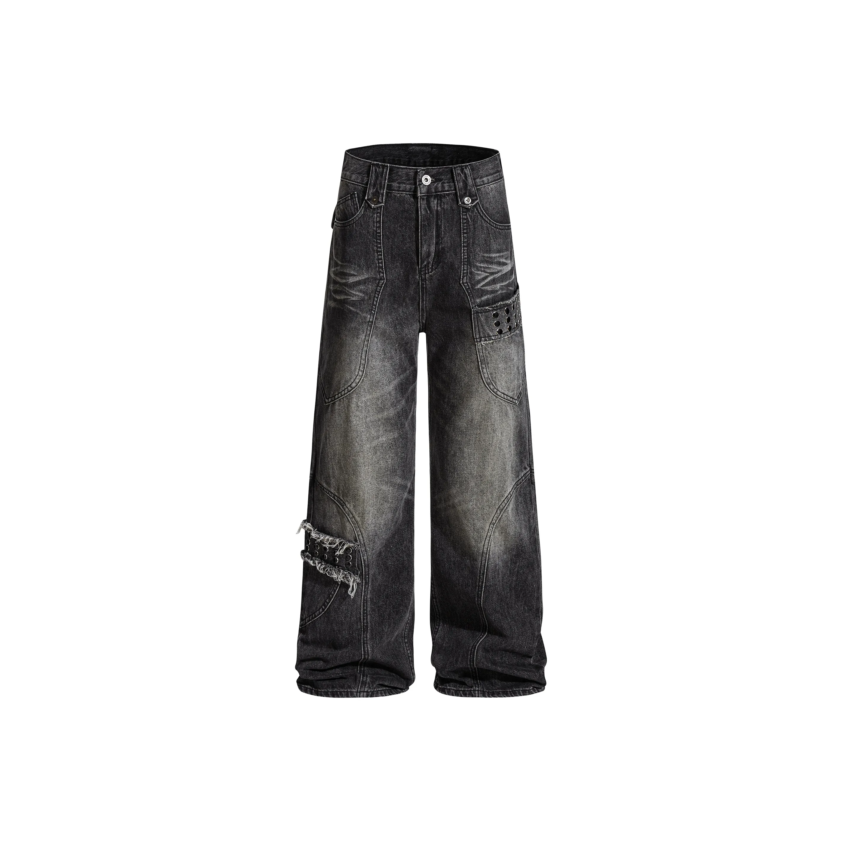 Captainbeer Черный Серый Женские Джинсы