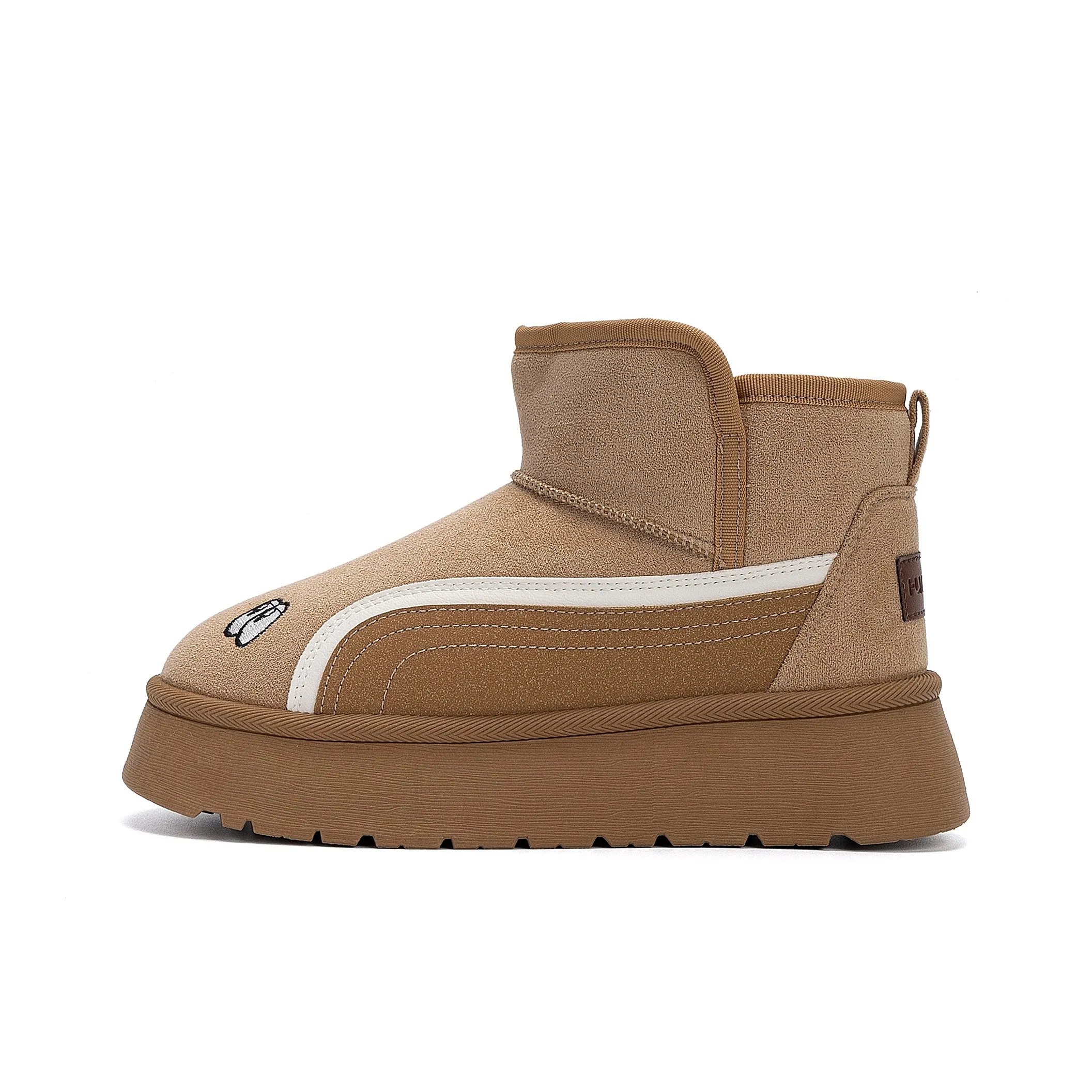 HUANQIU Милый Винтаж Термическое Покрытие Увеличивающее Высоту 10 см Снежные Ботинки Женские Хаки