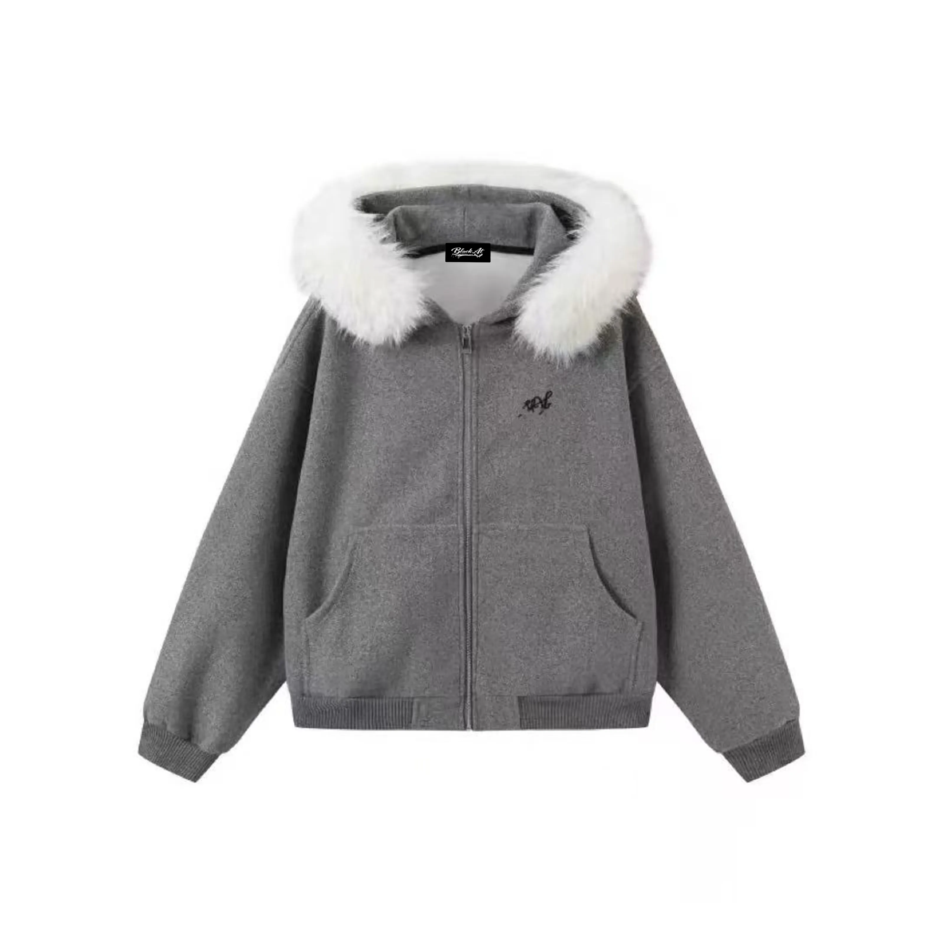 BLACK AT Серый Унисекс Свитшоты