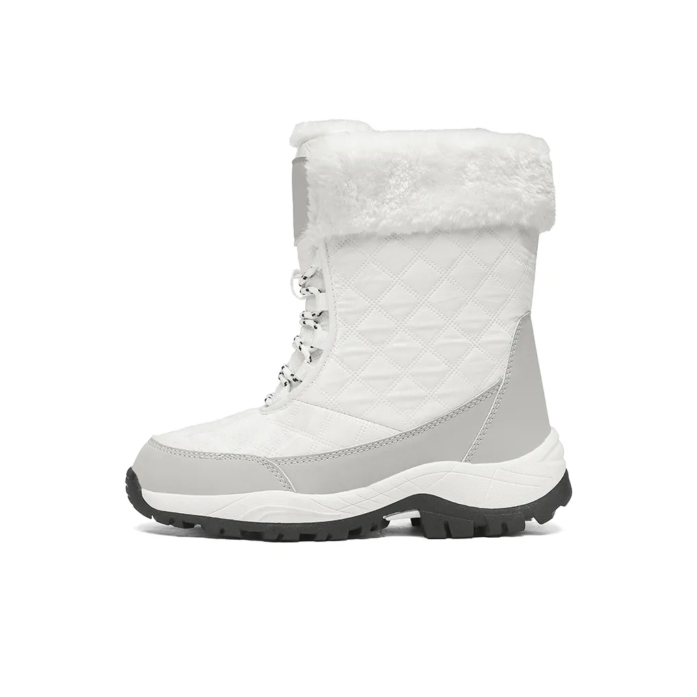 MUSNODO Термический Увеличение Высоты Устойчивый к Износу Водонепроницаемый Противоскользящий Короткий MID Ботинки для Снега Женские
