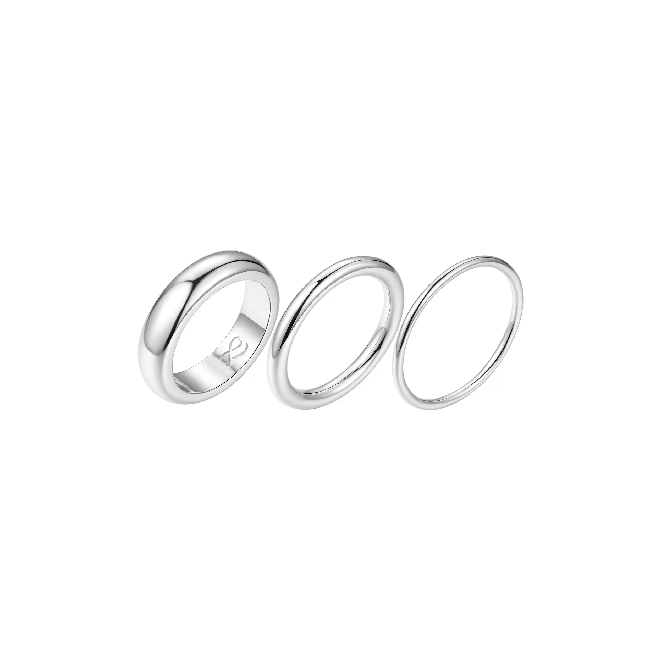 ZEGL Медные Электроплазменные Ярко-Серебряные Кольца Женские