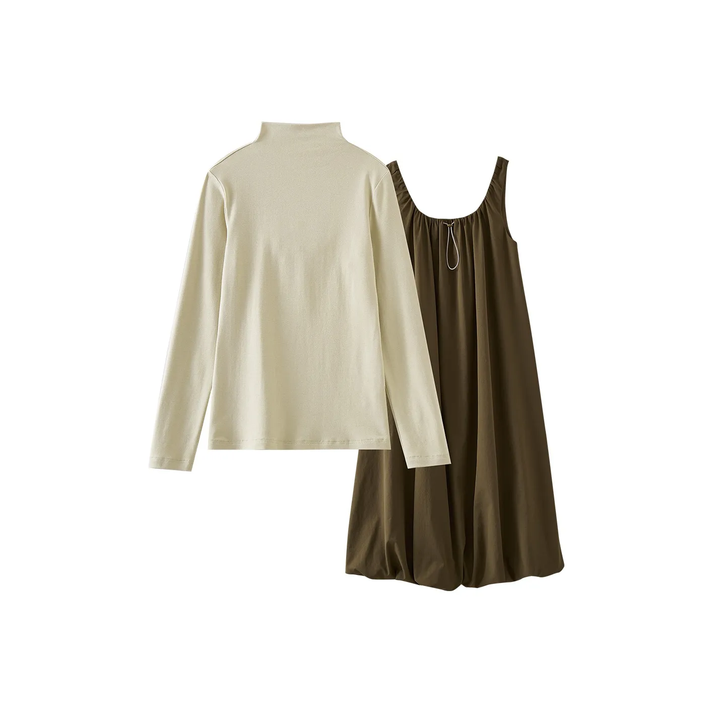 OUNIXUE Army Green+Khaki Женские Юбочные Комплекты