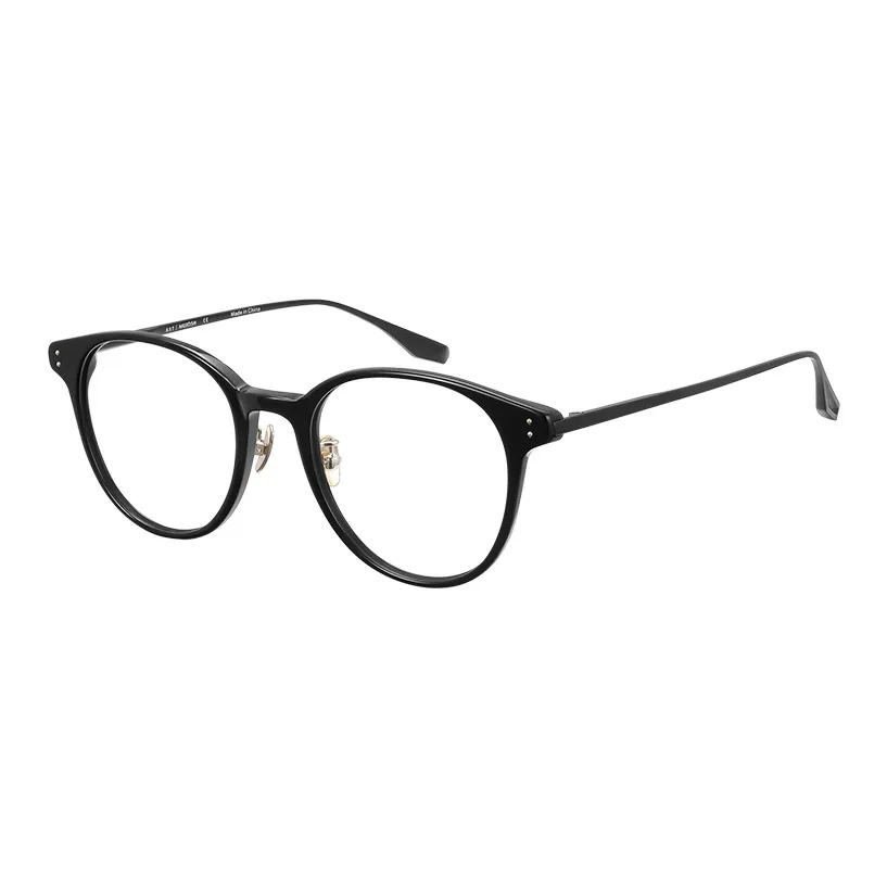 MUJOSH Пластина Овал Минималистский стиль Теплый Коррекция Лицо Очки с диоптриями Рамка Унисекс Черный