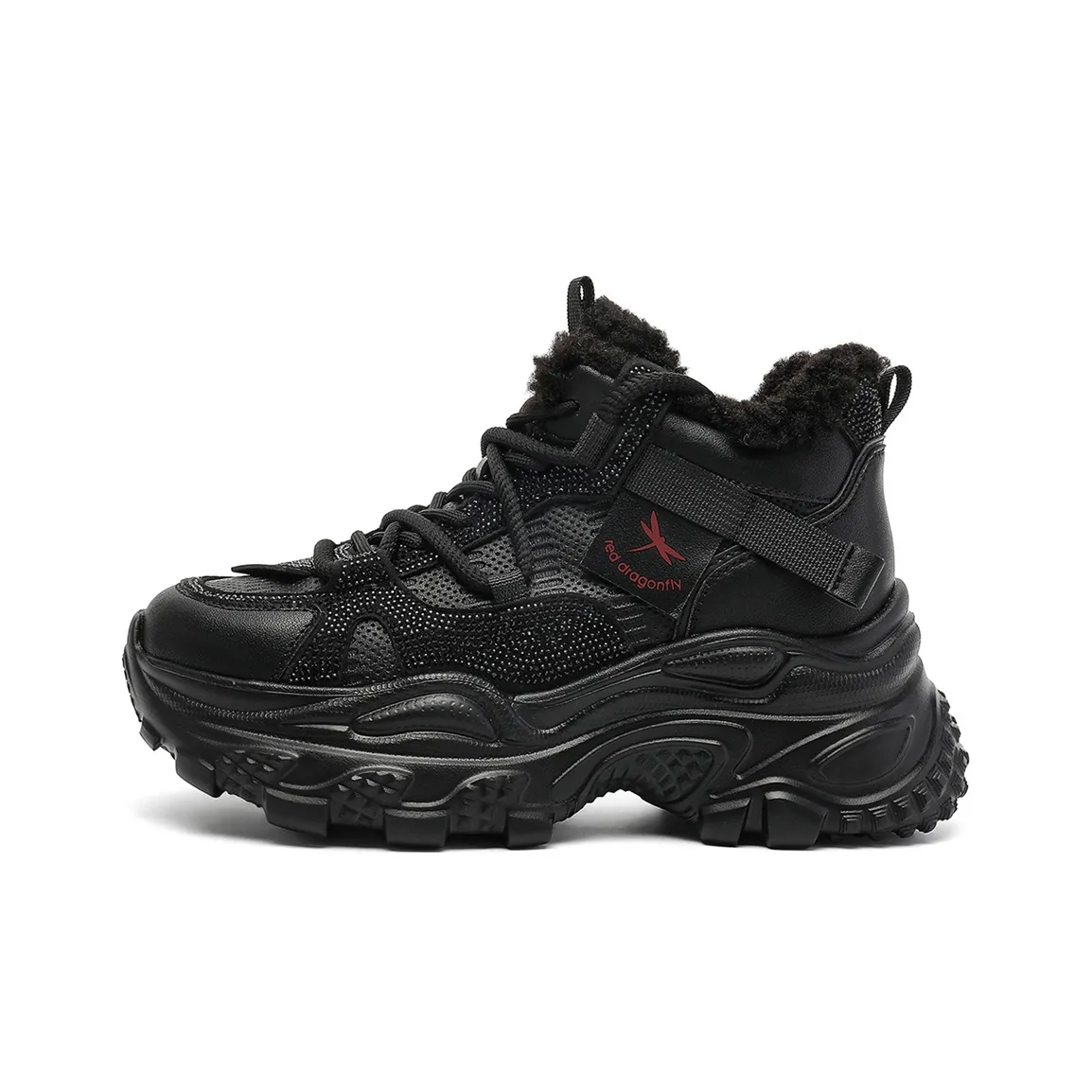 RED DRAGONFLY Высота Увеличивающие Ударопрочный MID Топ Толстая Подошва Кроссовки Женские