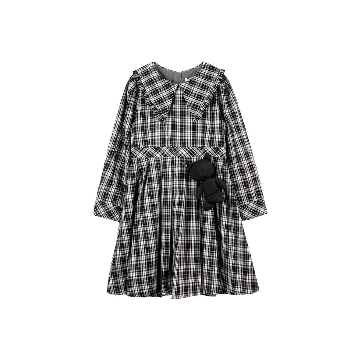 FrogPrince Черно-белая клетка Платья для школьного возраста
