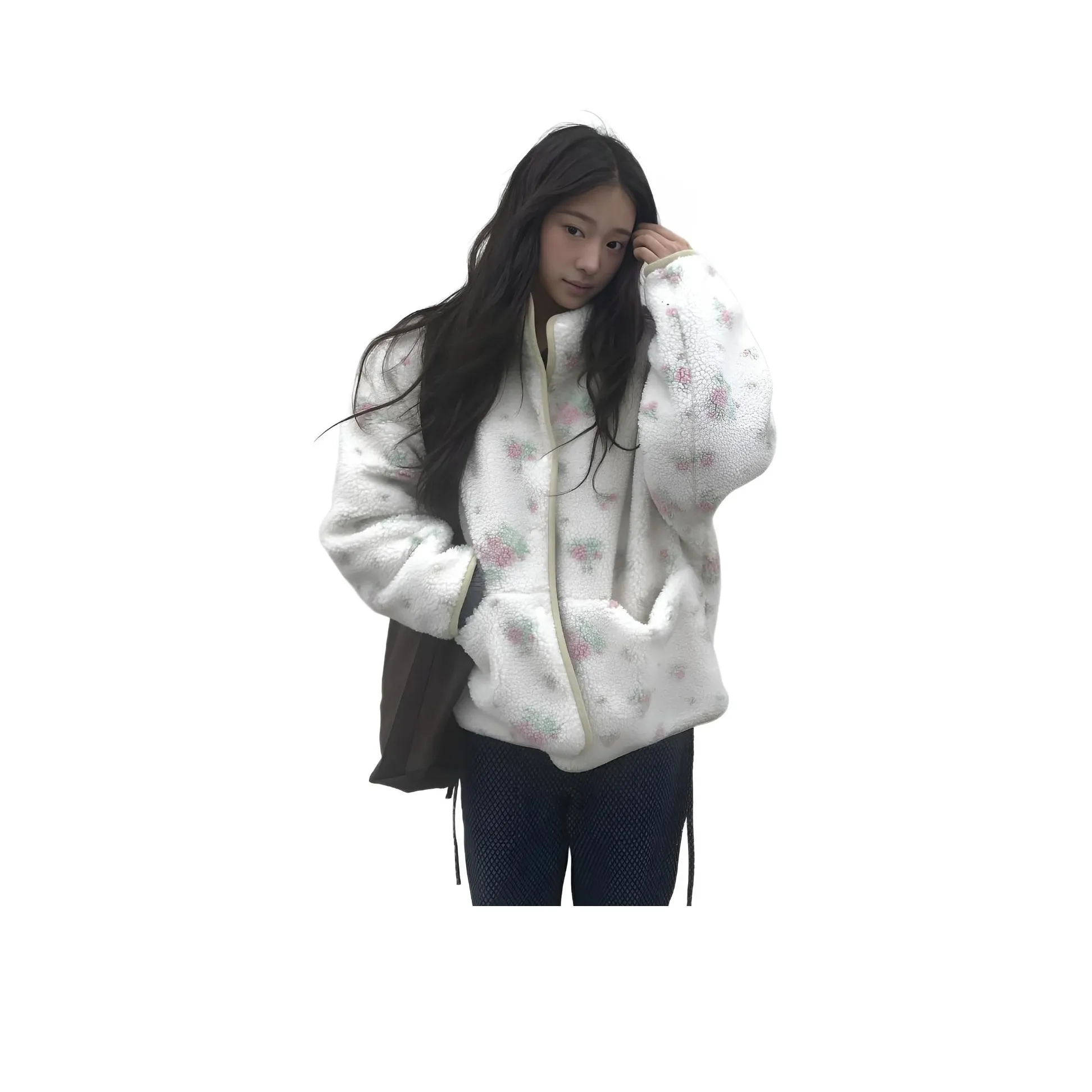 Mu Xiao Xin Вельвет Feel Пальто Женское