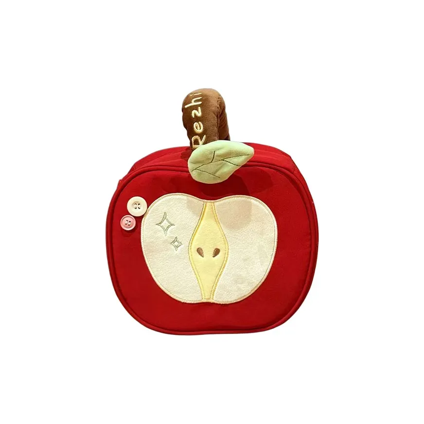 Love Of Wormwood Red Apple Cute Makeup Bag Portable Large Capacity Storage Bag с отделениями для туалетных принадлежностей