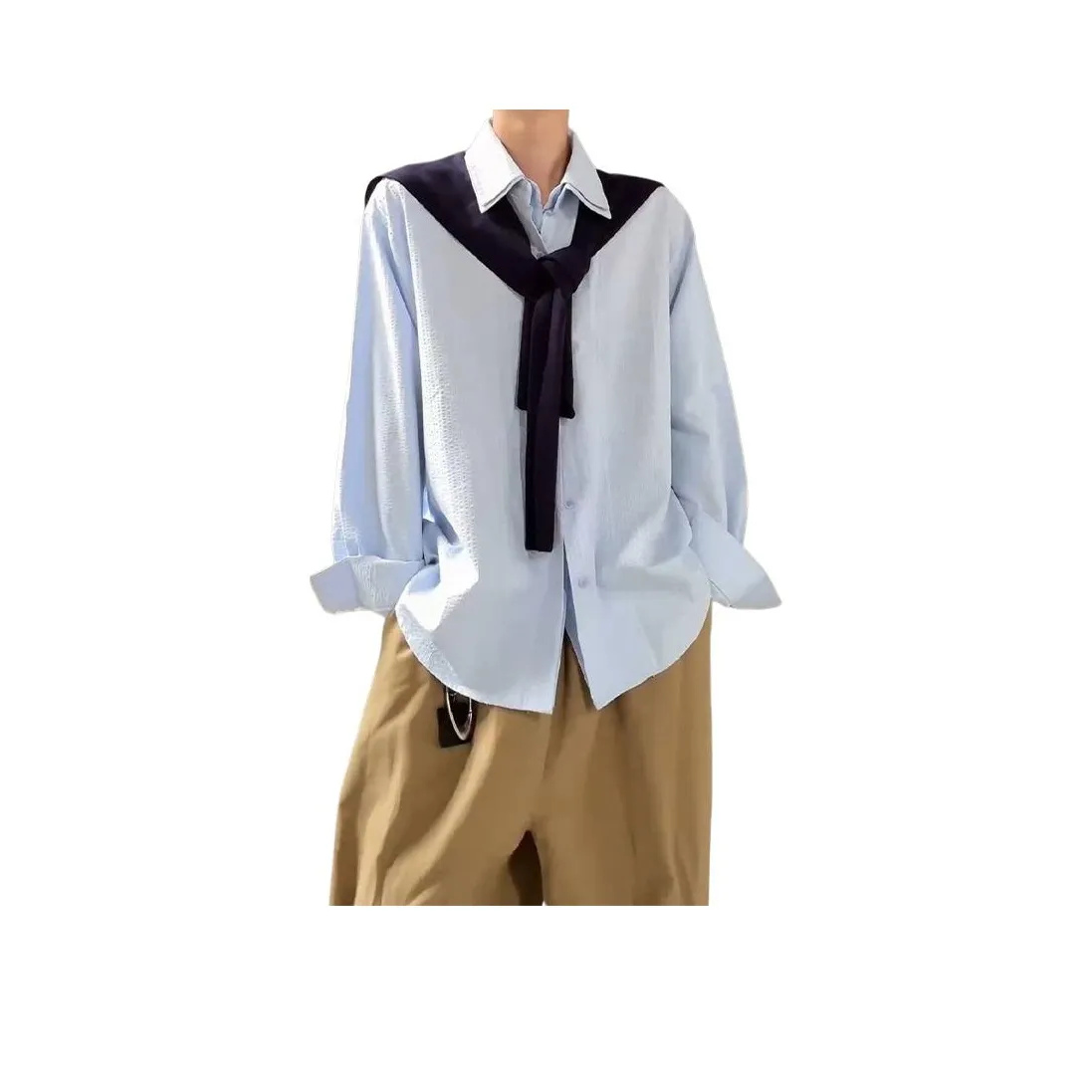 LEONBINNO Синий Унисекс Рубашки