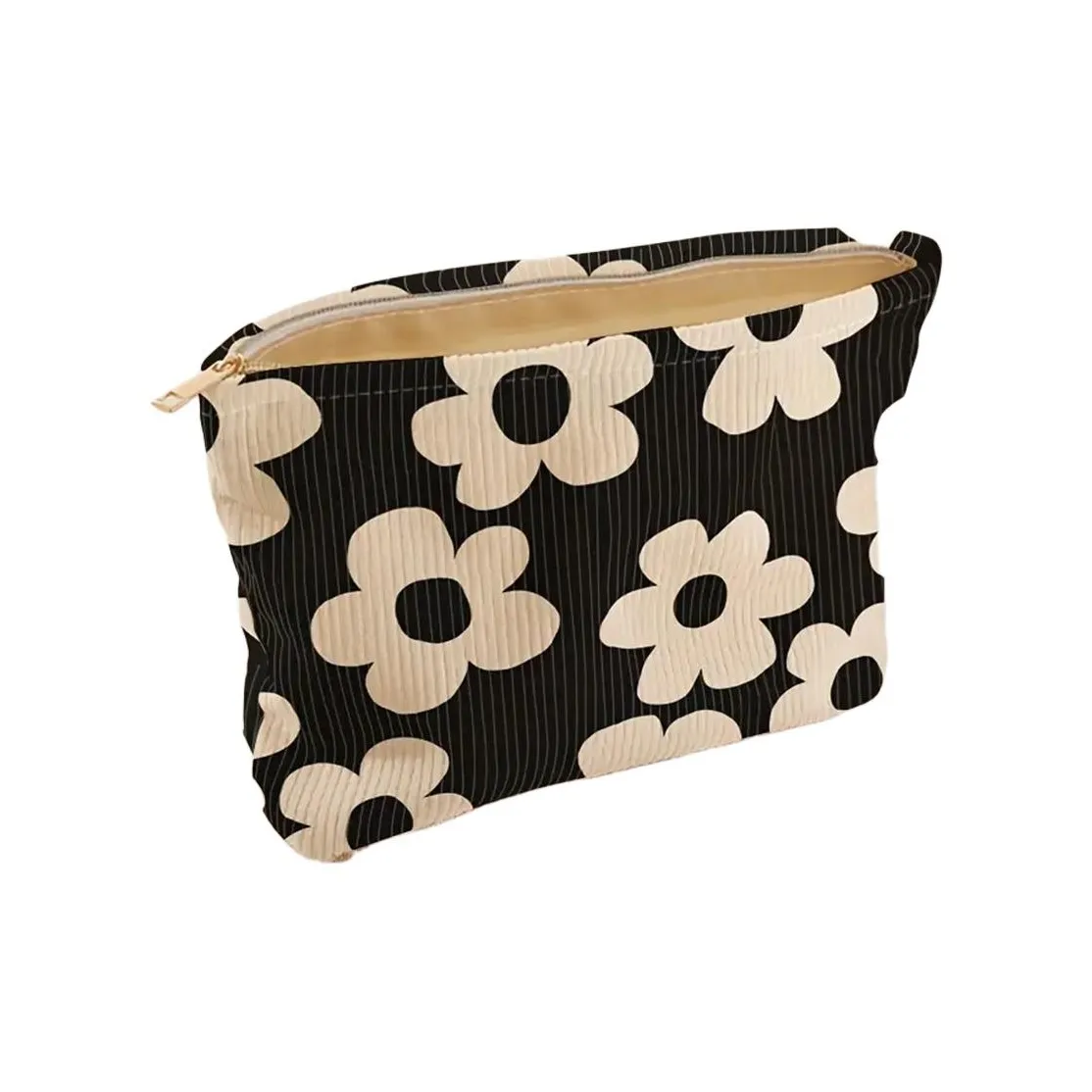 Geanno Ручной Рисунок Мультяшный Косметичка Цветочный Вельвет Зип-мешок для хранения Большой объем Портативная Косметичка Сумки