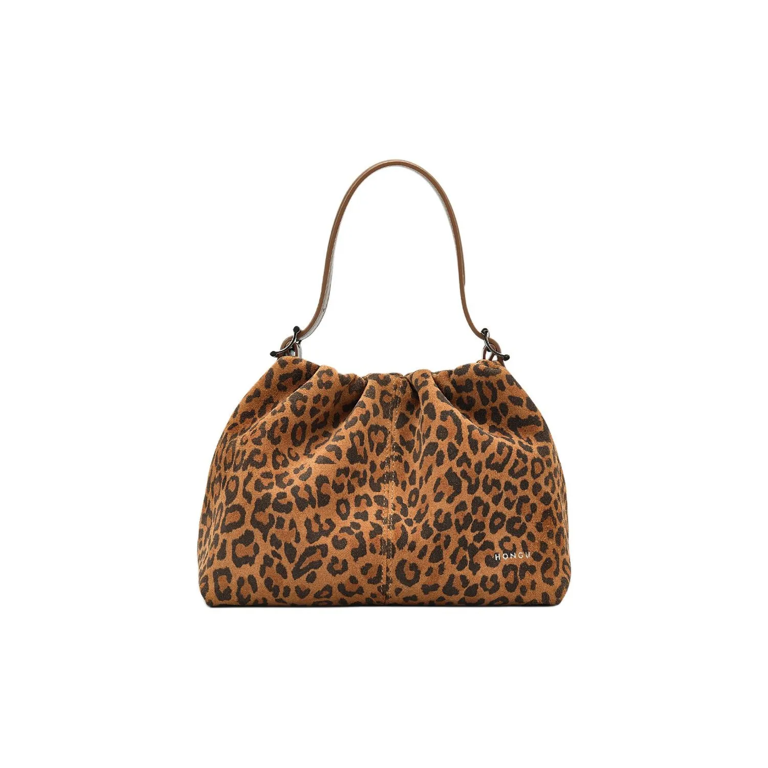 HONGU Коровья кожа Одно плечо Сумка Стандартная Женская с леопардовым принтом