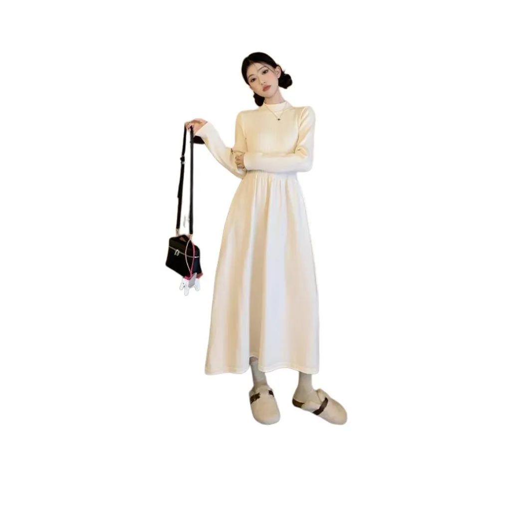 GUOZHEN Длинное платье с длинными рукавами женское