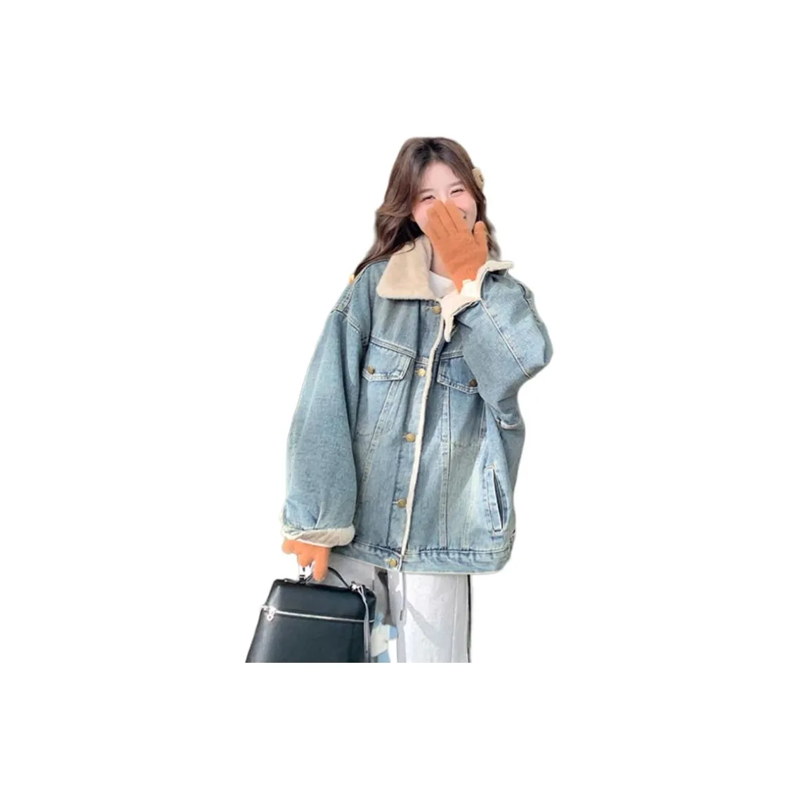 GUOZHEN Denim Женские Джинсовые Куртки