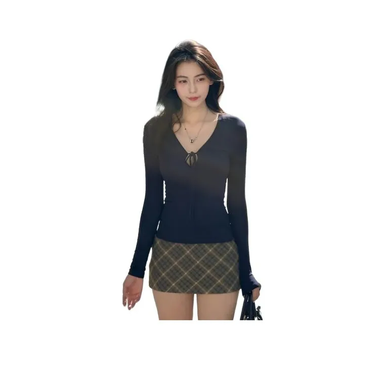 YINLEI Стандартная длинная рубашка с длинным рукавом женская