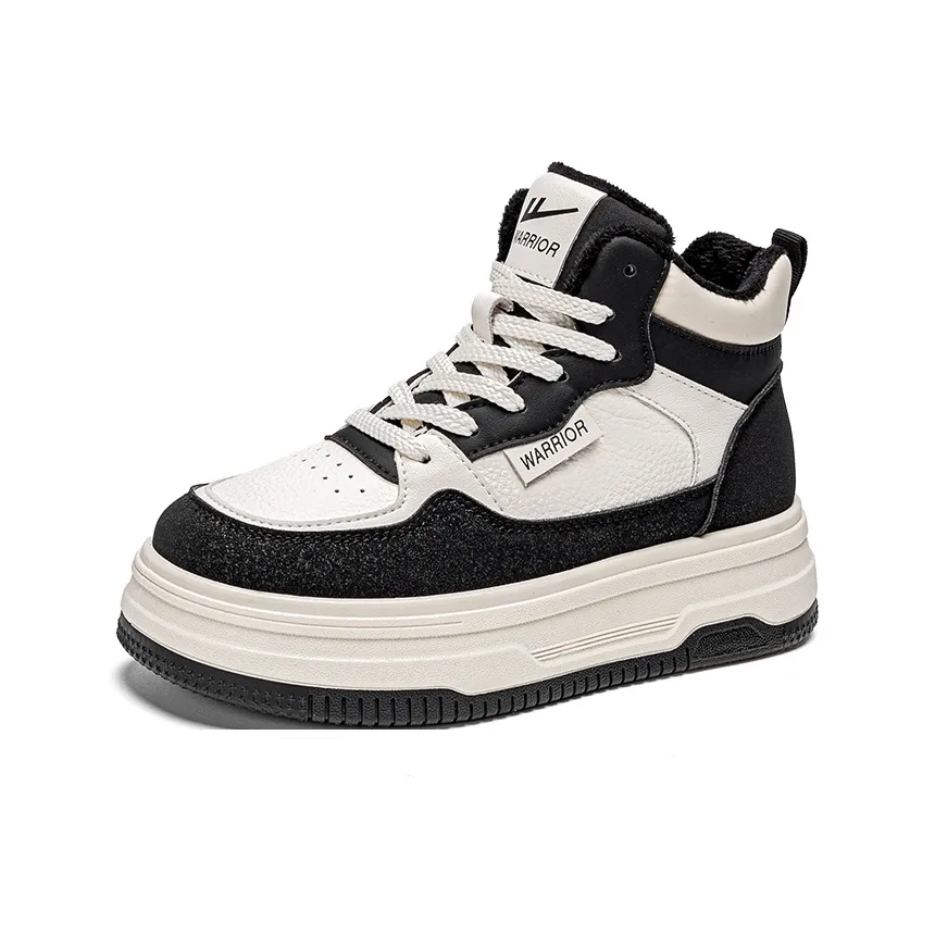 Warrior Скейтборд Кроссовки Высокие Черные Белые Женские
