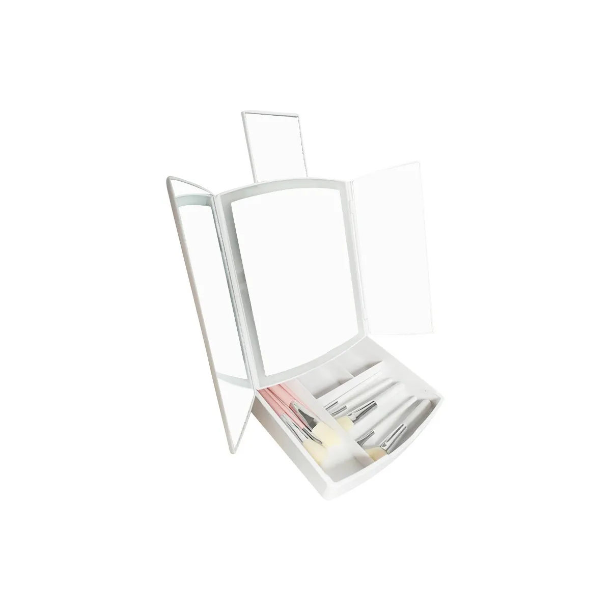 PureLove LED складное зеркало для хранения трехдверное с освещением зеркала для макияжа