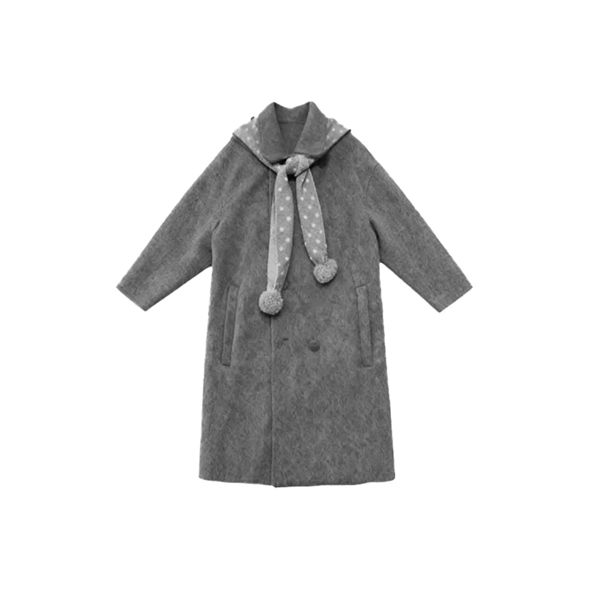 ADXKM Серый Пальто Включая Шаль Женское Пальто