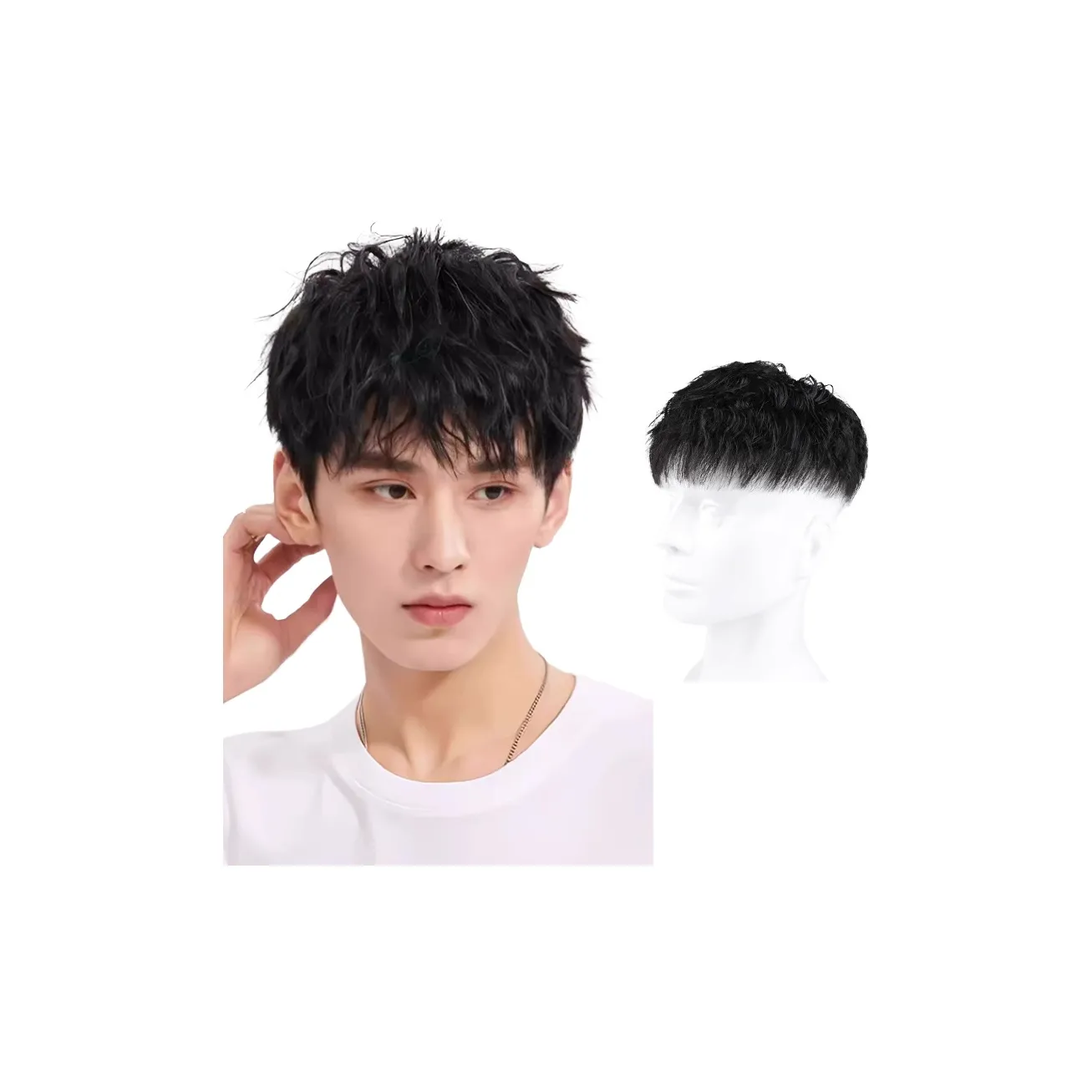 Time Shadow Точность Morgan Завивка Мужская Перука Человеческие Волосы