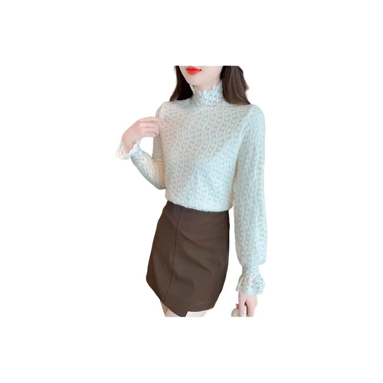 Mu Xiao Xin Абрикос Флис С Подкладкой с Бесплатной Наклейкой MU Xiaoxin Бренд Женские Рубашки