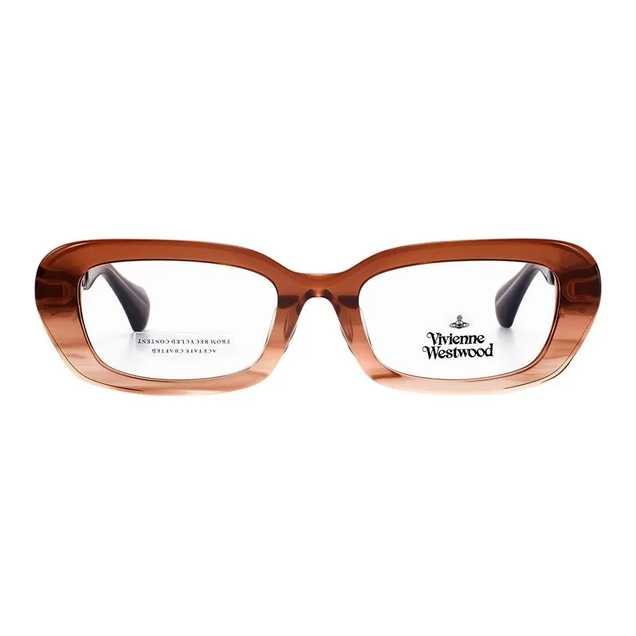 Vivienne Westwood Прямоугольные Оправы для Очков Унисекс Коричнево-Розовые
